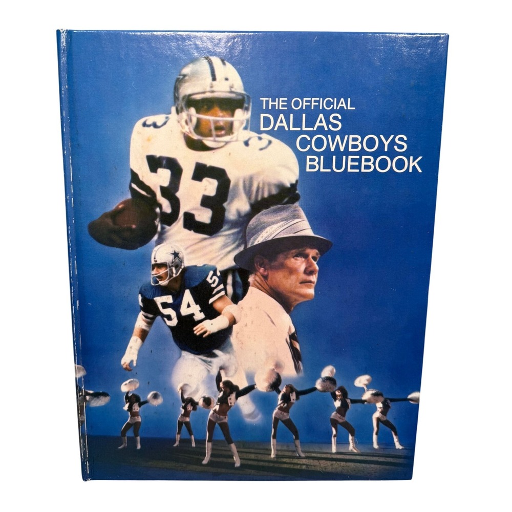 Official Dallas Cowboys‎ Bluebook 1980 Hardcover Team Yearbook NFL Vintage